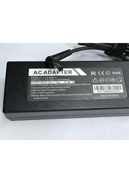 12 Volt 10 Amper Adaptör 12 Volt 10 Amper 5.5 mm 2.5 mm Adaptör