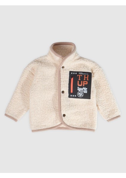 Teddy Çocuk Kuzu Peluş Ceket Ekru 1-8 Yaş