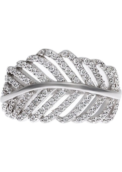 Kadın Yaprak Model Gümüş Yüzük