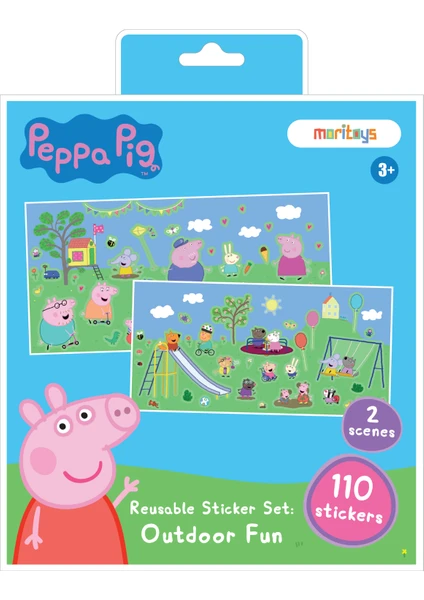 Peppa Pig - Reusable Sticker: Outdoor Fun - Tak Çıkar Çıkarma Oyunu