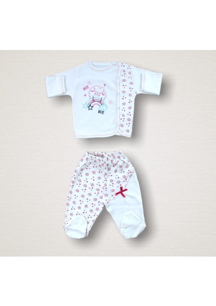 Kıvırcık Kuzu Nakışlı Cotton Antibaakteriyel 10LU Zıbın Takımı Hastane Çıkışı modelleri