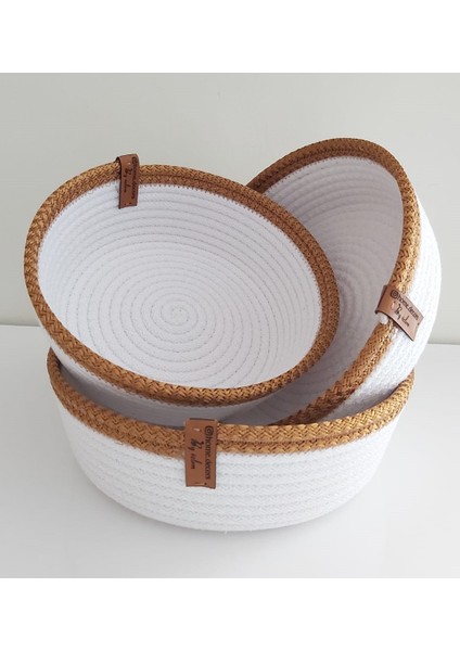 3'lü Hasır Sepet Takımı (20X7,18X7,16X7CM) Hasır Düzenleyici Sunum Mutfak Banyo Organizer fiyatları