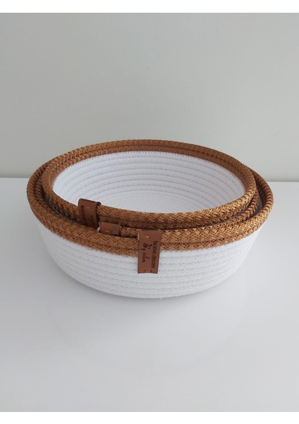 3'lü Hasır Sepet Takımı (20X7,18X7,16X7CM) Hasır Düzenleyici Sunum Mutfak Banyo Organizer modelleri