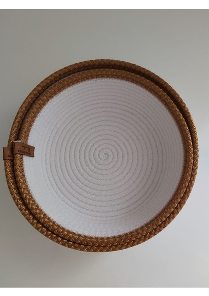 3'lü Hasır Sepet Takımı (20X7,18X7,16X7CM) Hasır Düzenleyici Sunum Mutfak Banyo Organizer indirimleri