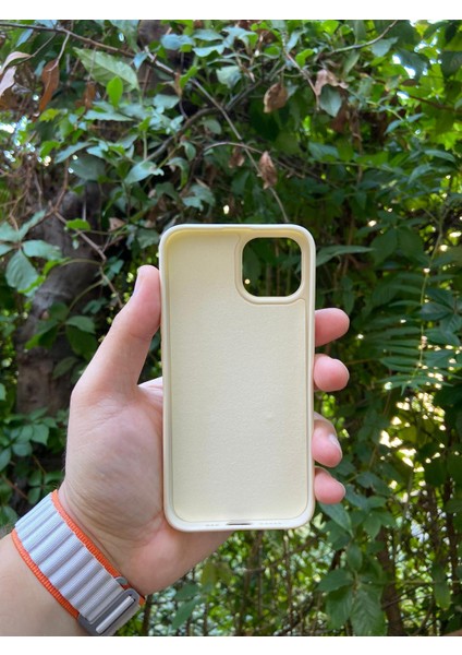 Meri Case Apple iPhone 15 Uyumlu Logolu Içi Kadife Lansman Kılıf Arka Kapak