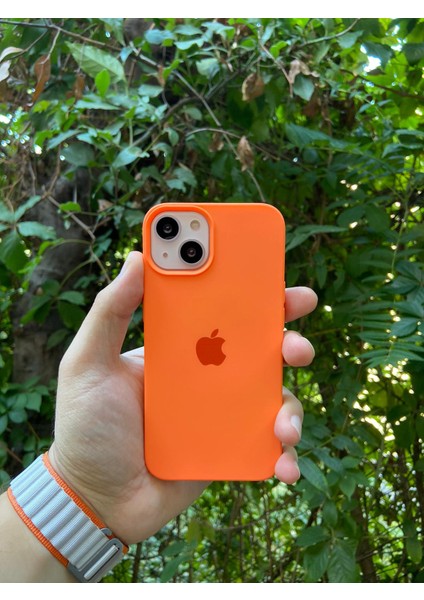 Meri Case Apple iPhone 15 Plus Uyumlu Logolu Içi Kadife Lansman Kılıf Arka Kapak