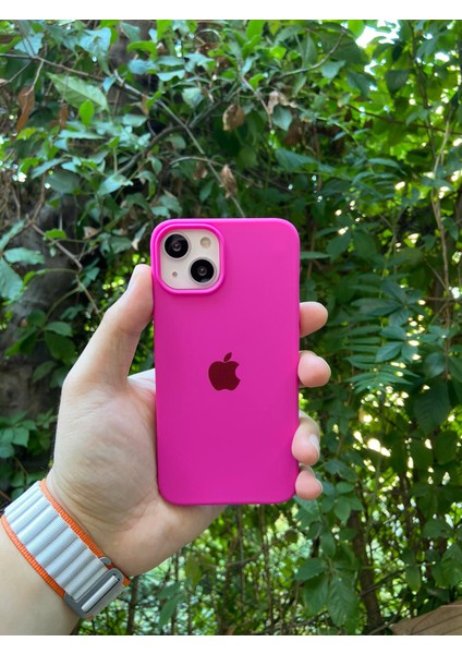 Meri Case Apple iPhone 15 Plus Uyumlu Logolu Içi Kadife Lansman Kılıf Arka Kapak