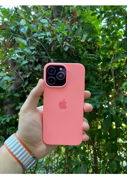 Meri Case Apple iPhone 15 Pro Uyumlu Logolu Içi Kadife Lansman Kılıf Arka Kapak