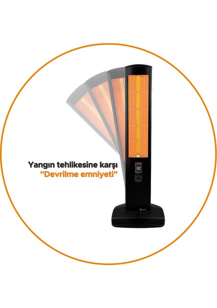 Erciyus Smart 2300 W Mobil Uyumlu Kule Tipi Isıtıcı