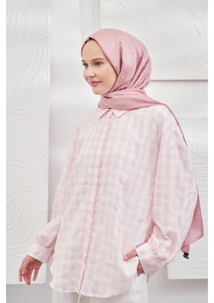 Armanda Italyan Jakar Geometrik Desen Şal - Yeni Jakarlı Trend Şal Scarf - Pudra fiyatları