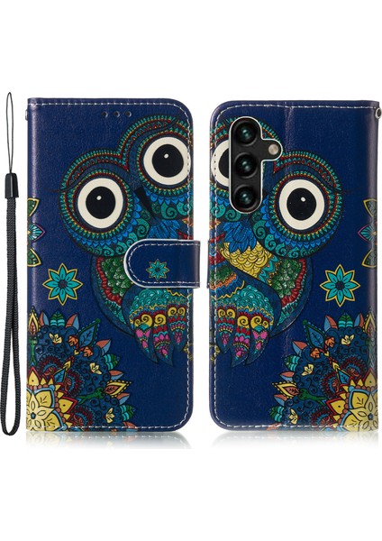 Samsung Galaxy A15 4g Kapak Standı Cüzdan Deseni Baskı Deri Cüzdan Telefon Kılıfsı (Yurt Dışından)