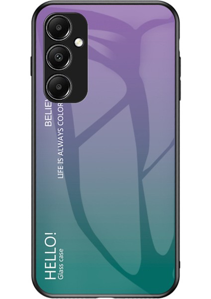 Samsung Galaxy A05S 4g Kılıf Temperli Cam+Pc+Tpu Gradient Anti-Fall Telefon Kapağı (Yurt Dışından)