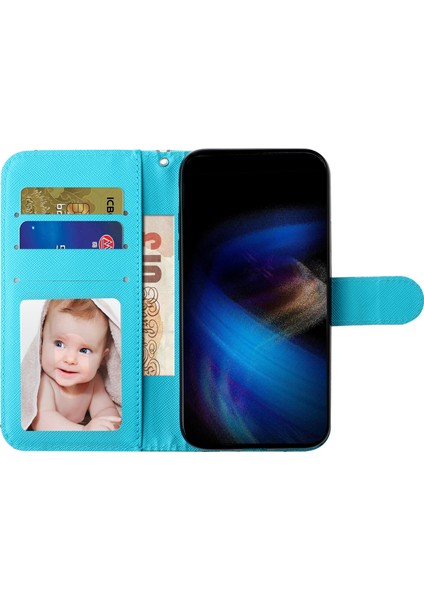 Samsung Galaxy A15 4g Kapak 3D Desen Baskı Flip Stand Deri Telefon Kılıfı (Yurt Dışından)
