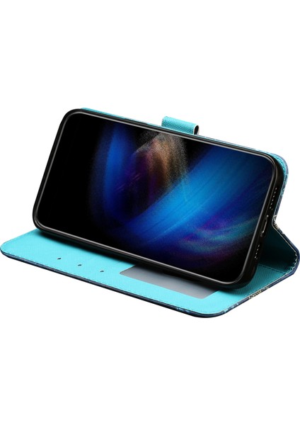 Samsung Galaxy A15 4g Kapak 3D Desen Baskı Flip Stand Deri Telefon Kılıfı (Yurt Dışından)