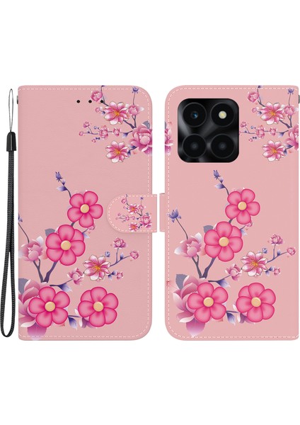 Honor X6A 4g Deri Kılıf Deseni Baskı Cüzdan Kapağı (Yurt Dışından)