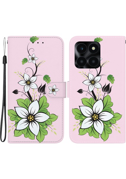 Honor X6A 4g Deri Kılıf Deseni Baskı Cüzdan Kapağı (Yurt Dışından)