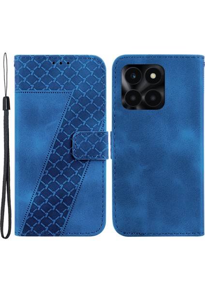 Honor X6A 4g Kapak Pu Deri Basılı Cüzdanlı Önleme Önleyici Telefon Kılıfı (Yurt Dışından)