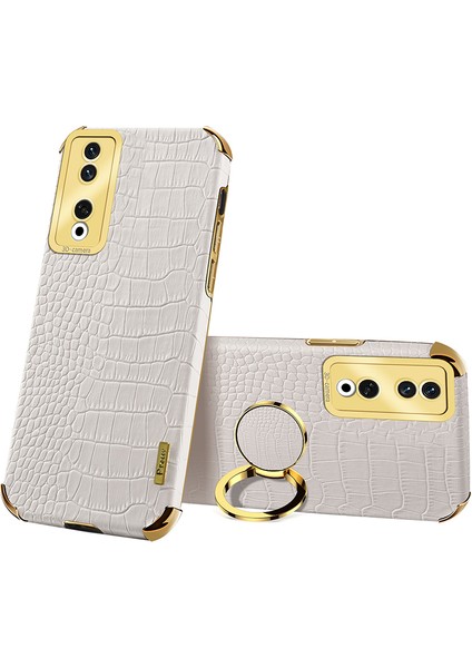 Honor 90 Pro Timsah Doku Deri+Tpu Yumru Karşısı Kickstand (Yurt Dışından)