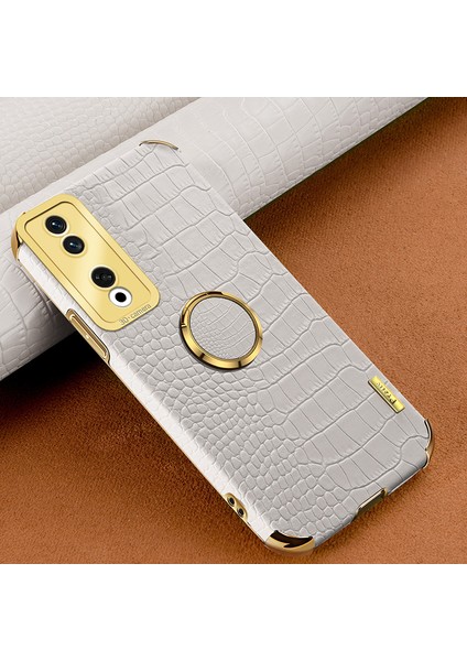 Honor 90 Pro Timsah Doku Deri+Tpu Yumru Karşısı Kickstand (Yurt Dışından)