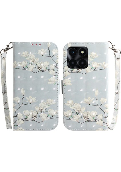 Honor X6A 4g Pu Deri Cüzdan Flip Telefon Kapağı (Yurt Dışından)