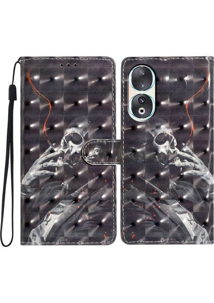 Honor 90 Kılıf Darbeye Dayanıklı Cüzdan Pu Deri Telefon Kapağı (Yurt Dışından)