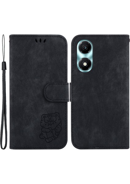 Honor X5 Plus / Play 40C 5g Sevimli Kaplan Izni Cüzdan Telefon Deri Kapak (Yurt Dışından)