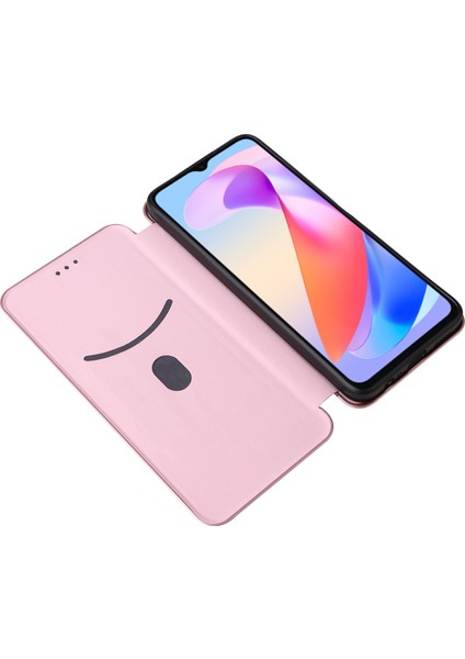 Honor X6A 4g Kasa Kplus Sahibi Düşme Geçirmez Karbon Fiber Doku Deri Kapak (Yurt Dışından)
