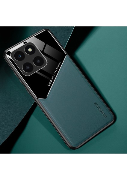 Honor X6A 4g Deri+Tpu+Pc Telefon Araba Montajı Metal Sayfası ile Geri Kapak (Yurt Dışından)