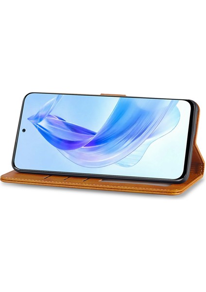 Honor 90 Lite 5g / X50I 5g Deri Kılıf Buzağı Doku Stand Telefon Kapağı (Yurt Dışından)