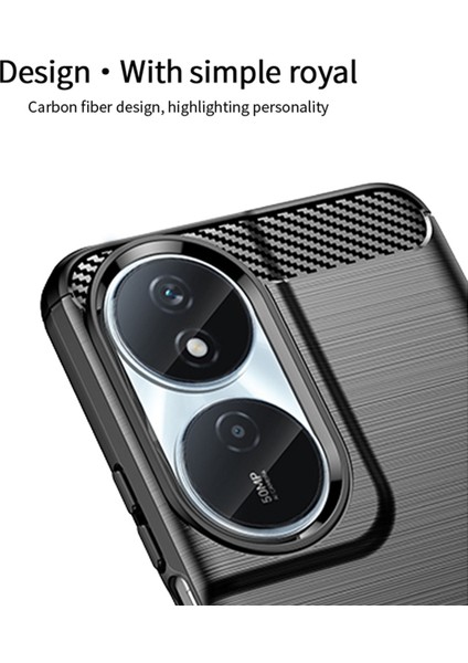 Honor Play 50 Plus 5g Karbon Fiber Doku Ince Uygun Kasa Tpu Cep Telefonu Kapağı (Yurt Dışından)
