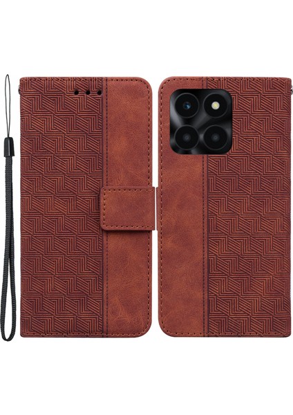 Honor X6A 4g Kılıf Tam Koruma Pu Deri Cüzdan Cep Telefonu Kapağı (Yurt Dışından)