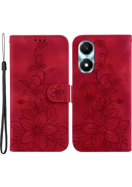 Honor X5 Plus / Play 40C 5g Deri Kılıf Cüzdan Stand Baskılı Telefon Kapağı (Yurt Dışından)