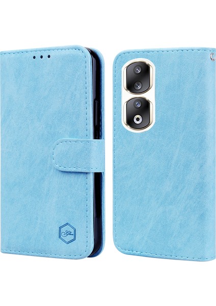 Honor 90 Pro For Slatch Anti-Cratch Telefon Kabuğu Pu Deri Cüzdan Kılıfı Manyetik Stand Telefon Kapağı (Yurt Dışından)