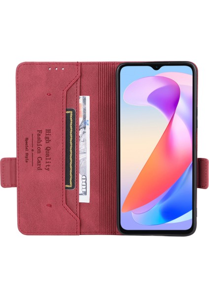 Honor X6A 4g Durumda Donanım Dekor Darbeye Dayanıklı Pu Deri Cüzdan Halkalı Telefon Kılıfı Kapağı (Yurt Dışından) fiyatları