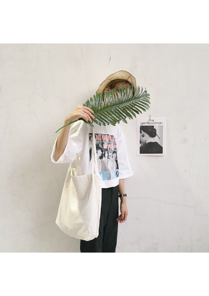 Yıkanmış Pamuk ve Keten Spagetti Askılı Omuz Çantası (Yurt Dışından)