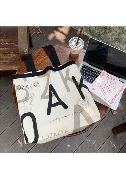 Büyük Kapasiteli Mektup Kanvas Çanta Omuzdan Askili Çanta Çanta (Yurt Dışından)