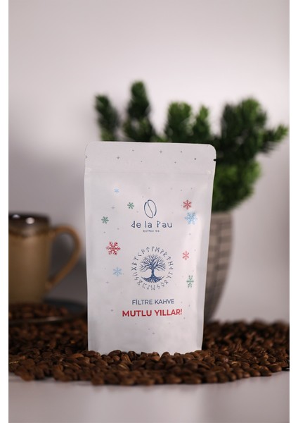 Filtre Kahve Medium Roast 70 gr Taze Öğütülmüş Filtre Kahve Mutlu Yıllar Yılbaşı Paketi