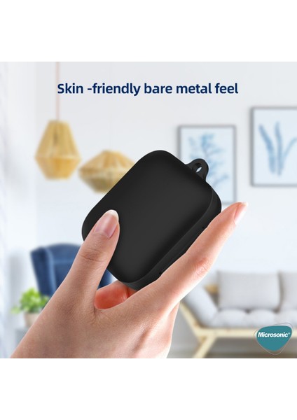Oneplus Buds Pro Mat Silikon Kılıf Siyah
