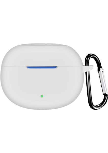 Realme Buds T100 Kılıf Askılı Mat Silikon Beyaz