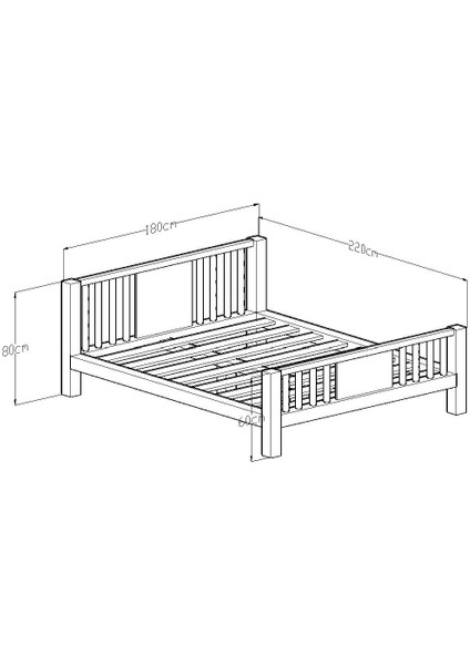 Givayo Wood's Miranda Çift Kişilik Yatak 160X200