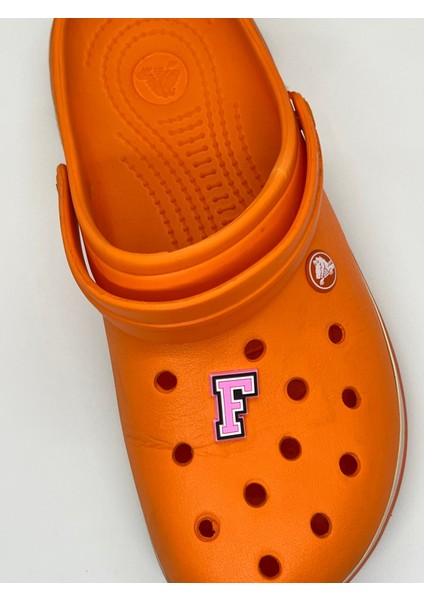 F Harfi Temalı Temalı Jibbitz Crocs Terlik Süsü