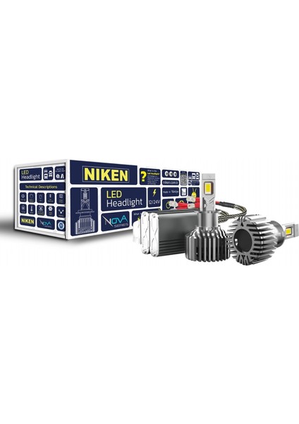 H3 LED Xenon Nova Serisi 90W/12000LM/6500K