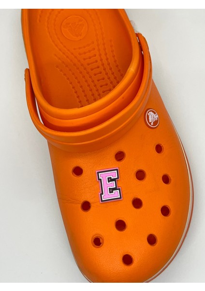 E Harfi Temalı Temalı Jibbitz Crocs Terlik Süsü