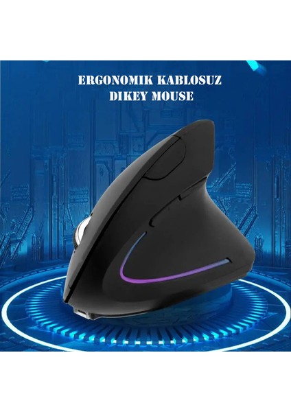 Kablosuz Oyuncu Mouse Bilek Destekli Ergonomik Dikey Mouse Vertical Mouse Fare Gamer 1600 Dpı