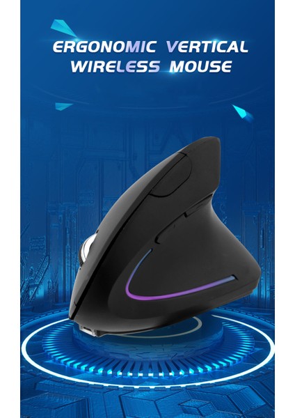 Kablosuz Oyuncu Mouse Bilek Destekli Ergonomik Dikey Mouse Vertical Mouse Fare Gamer 1600 Dpı