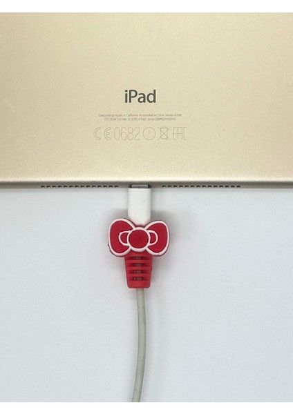 Minnie Mouse Kırmızı Fiyonk Temalı Şarj Aleti Kablo Koruyucu