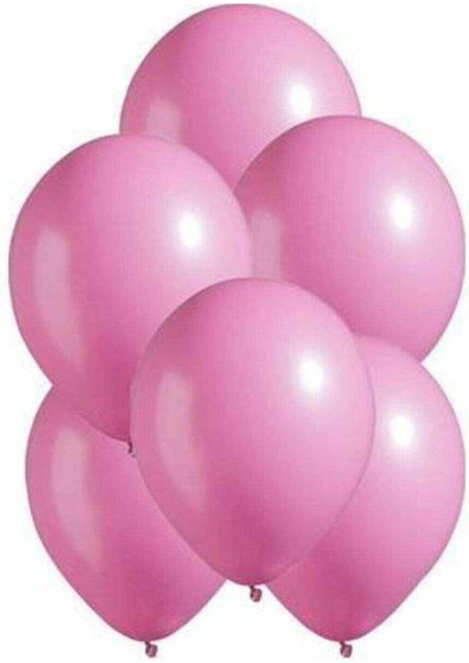 Metalik Pembe Balon 90 Adet 12 Inc Lateks Balon