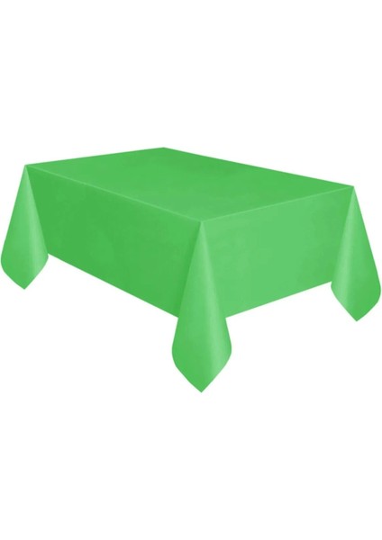 Yeşil Masa Örtüsü 120 x 180 cm Doğum Günü Partisi Tek Kullanımlık Plastik Masa Örtüsü
