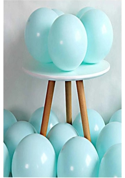 70 Adet Yeşil Makaron Pastel Renk Mat Balon