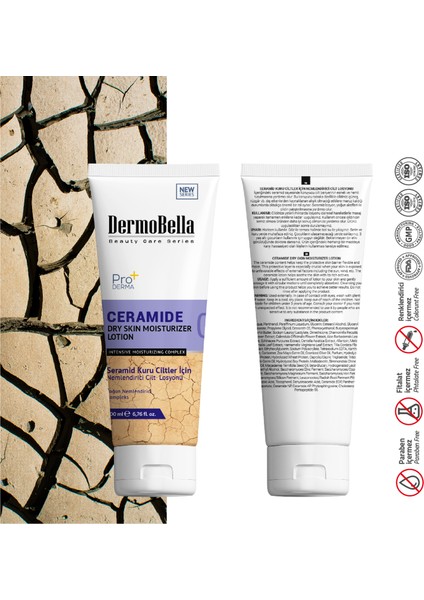 Seramid Kuru Ciltler Için Nemlendirici Cilt Losyonu 200 ml